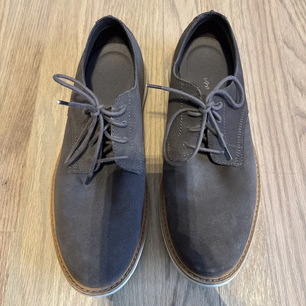 CLARKS Casual Lace‎ Up Oxford Shoes Atticus Nubuck size 9.5